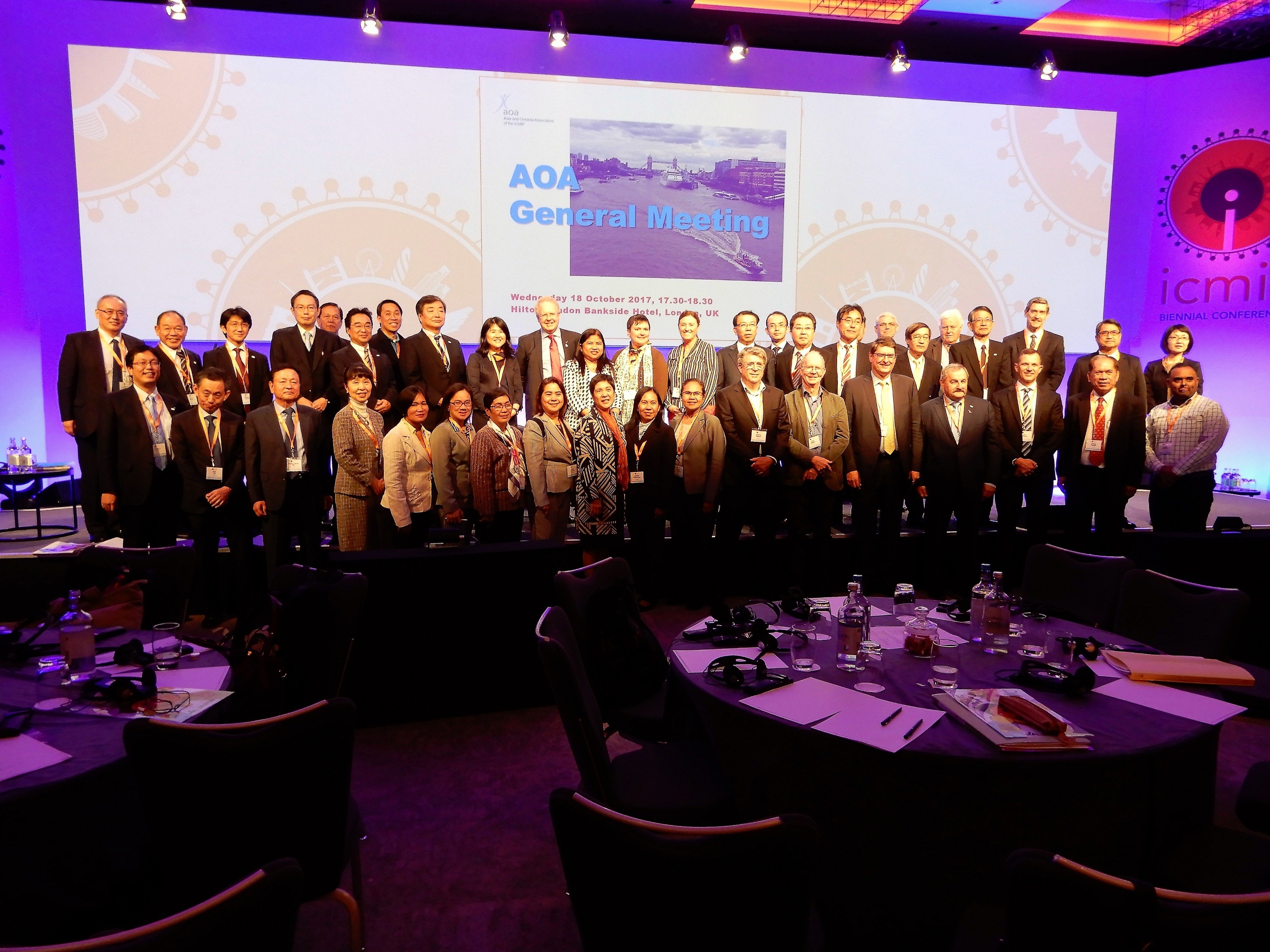 The delegates during the Asia Oceana Association (AOA) General Meeting and the AOA Board Directors Meeting last October 18, 2017 at ICMIF Biennal Conference, London, UK.